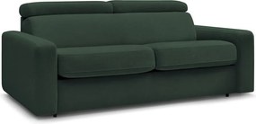 Divano in verde scuro allungabile 195 cm Monaco – Bobochic Paris