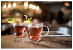 Tazze in set per cappuccino/con parete doppia in vetro 2 pz 370 ml Bolla – Vialli Design