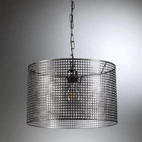 Lampadario Moderno Flam grigio paralume grigio E27