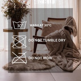 Coperta beige in micropile 150x200 cm Rava – Tiseco Home Studio