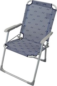 poltrona da spiaggia e campeggio pieghevole in alluminio e textilene cm 52 x 55 x 92 h