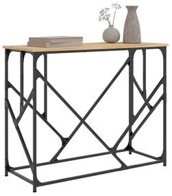 Tavolo consolle rovere sonoma 100x40x80 cm in legno multistrato