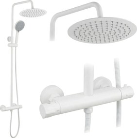 Set doccia senza bocca di erogazione con termostato Rea Lungo White