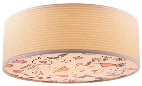 Plafoniera per bambini KIDDY 2xE27/40W/230V beige/rosa
