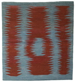 Kilim Tappeto 110 x 120 Blu (Iran) Tessuto A Mano