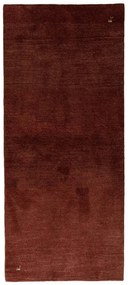 Gabbeh Tappeto 90x200 Rosso (Iran) Annodato A Mano