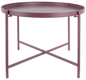 Tavolino da salotto rotondo color malva in metallo ø 50 cm Meseta – Leitmotiv