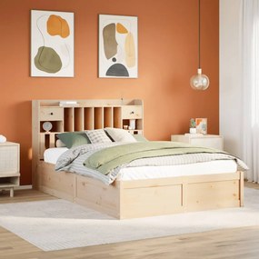 Letto senza materasso 140x190 cm in legno massello di pino