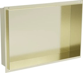 Mexen X-Wall-NR mensola da incasso senza flangia 45 x 30 cm, oro spazzolato - 1951453010