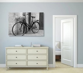 Quadro su tela – Bicicletta rustica in bianco e nero