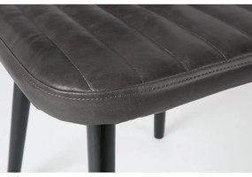 Sedia da pranzo nera Jake Worn - White Label