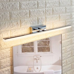 Lucande Applique LED per il bagno Julie, 75 cm, cromo, metallo, IP44