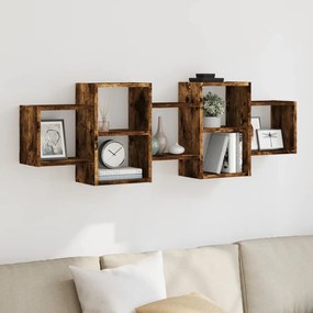 Mensola A Muro Rovere Fumo 129x18x42 Cm İn Truciolato /