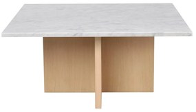 Tavolino in marmo bianco 90x90 cm Brooksville - Rowico