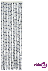 Travellife Zanzariera da Porta Chenille Stripe 185x56 cm Grigia e Blu