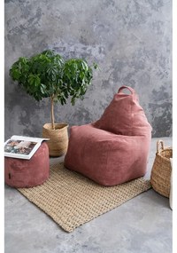 Puof a sacco blu con rivestimento in velluto a coste Play Amuse – SLOWDOWN