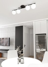 Lampada da soffitto in acciaio KAIRO 4 da interno 4xE14