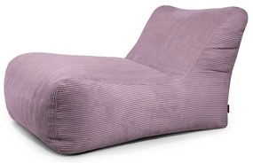 Puof a sacco viola con rivestimento in velluto a coste Lounge 100 – SLOWDOWN