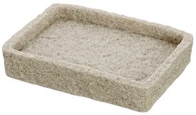 Portasapone Moderno In Resina Beige D Appoggio Effetto Pietra