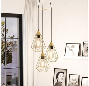 Eglo 43683 - Lampadario su corda TARBES 3xE27/60W/230V