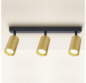 Brilagi - Faretto SELE GOLDEN 3xGU10/30W/230V nero/oro