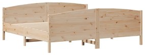 Letto senza materasso 160x200 cm in legno massello di pino