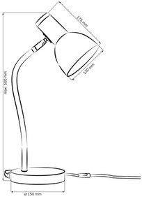 Lampada da tavolo MIMI 1xE27/10W/230V blu