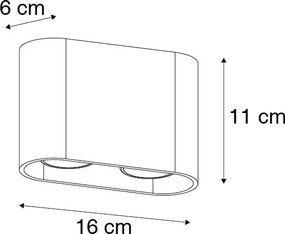 Faretto moderno bianco - Ronda Duo