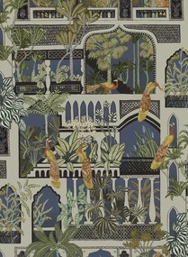 Josephine Munsey Tapete Peacock Arches - Petrol