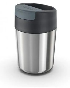 Tazza da viaggio in argento lucido blu scuro 340 ml Sipp - Joseph Joseph