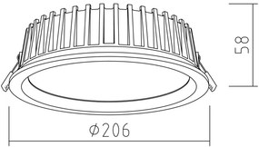APLED - Lampada LED RONDO WOODLINE LED/12W/230V 3000K diametro 20 cm cenere legno solido