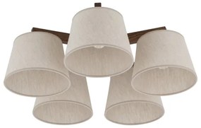 Brilagi - Plafoniera LATTE 5xE27/15W/230V pino/crema