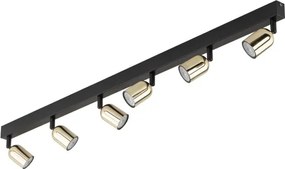 Faretto LED TOP 6xGU10/10W/230V nero/oro