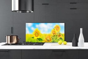 Pannello paraschizzi cucina Girasole, fiori, natura 100x50 cm