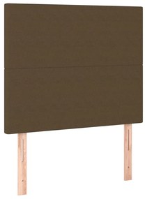 Giroletto a molle con materasso marrone scuro 120x200cm tessuto