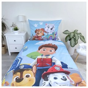 Set copripiumino e federa da bambini blu in cotone per letto singolo 140x200 cm Paw Patrol – Jerry Fabrics