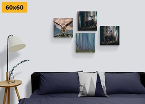 Set di quadri – Angolo del bosco