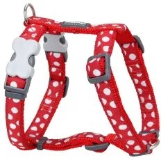 Imbracatura per Cani Red Dingo Style Rosso Bianco Pois 25-39 cm