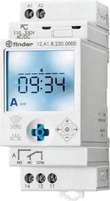 Interruttore orario digitale 12A182300000MMM FINDER 2 moduli