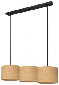 Lampadario a sospensione con filo ALBA 3xE27/15W/230V marrone/nero