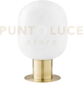 Lume fellini oro 1 luce attacco e27 30x30x47cm in vetro