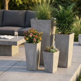 MARGHE - set di 4 vasi da giardino