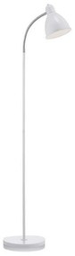 Lampada da terra bianca/argentata con paralume in metallo (altezza totale 145 cm) Nitta – Markslöjd