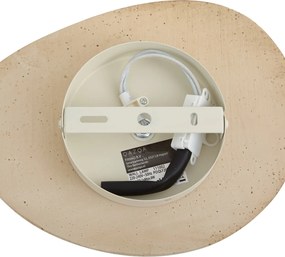 Lampada da parete Japandi in pietra naturale organica con vetro opalino - Josie