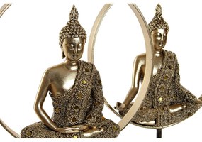 Statua Decorativa DKD Home Decor Metallo Buddha Resina (26 x 11 x 40 cm) (2 pcs)