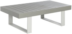 Tavolino da esterno Las Vegas NATERIAL struttura e superficie in Alluminio grigio per 6 persone 73.5x132.5cm