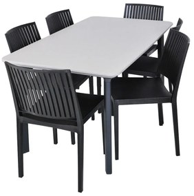 Sedia da giardino in plastica nera Bars - Rojaplast