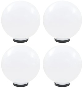 Set Lampade A Led Sferiche 4 Pz 30 Cm İn Pmma /