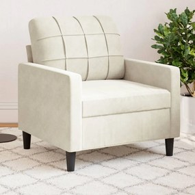 Poltrona Crema 60 Cm Velluto /