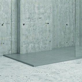 Kamalu - piatto doccia 100x80 effetto pietra grigio cemento